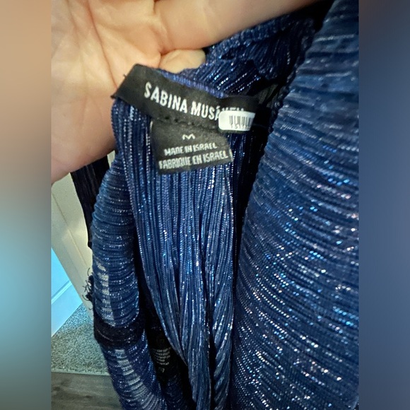 Sabina Musayev Small Adriana Dress Mini Purple Turtleneck Hourglass Long Sleeve - Picture 4 of 7